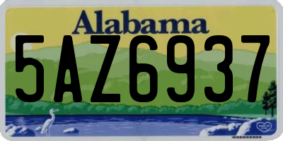 AL license plate 5AZ6937