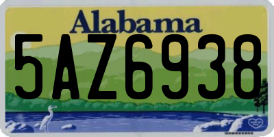 AL license plate 5AZ6938