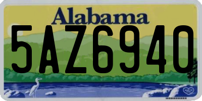 AL license plate 5AZ6940