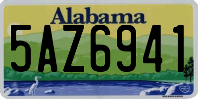 AL license plate 5AZ6941