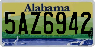 AL license plate 5AZ6942