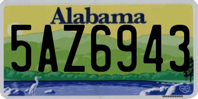 AL license plate 5AZ6943