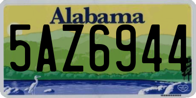 AL license plate 5AZ6944