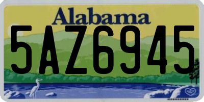 AL license plate 5AZ6945