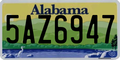 AL license plate 5AZ6947