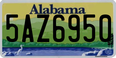 AL license plate 5AZ6950