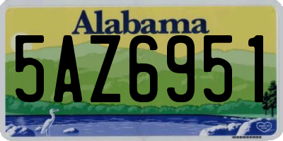 AL license plate 5AZ6951