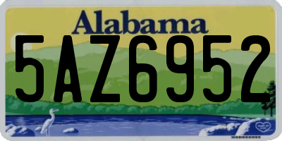 AL license plate 5AZ6952