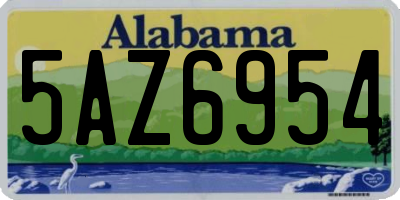 AL license plate 5AZ6954