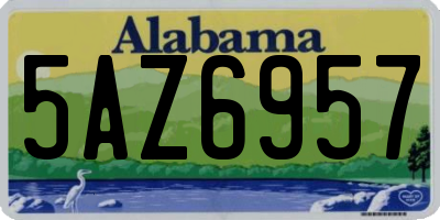 AL license plate 5AZ6957