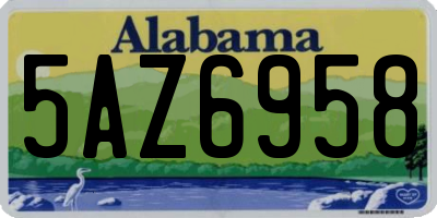 AL license plate 5AZ6958