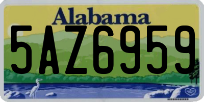 AL license plate 5AZ6959