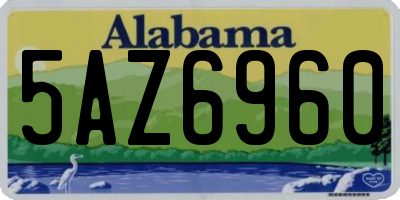 AL license plate 5AZ6960