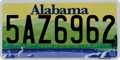 AL license plate 5AZ6962