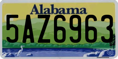 AL license plate 5AZ6963