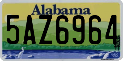 AL license plate 5AZ6964