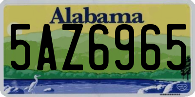 AL license plate 5AZ6965