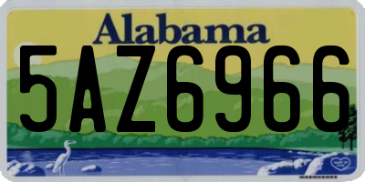 AL license plate 5AZ6966