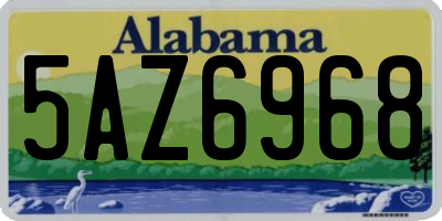 AL license plate 5AZ6968
