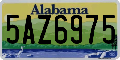 AL license plate 5AZ6975