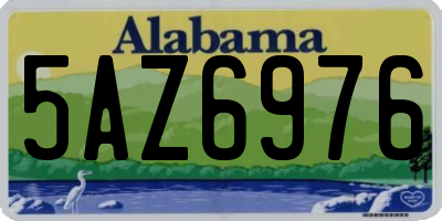 AL license plate 5AZ6976