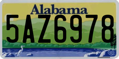 AL license plate 5AZ6978