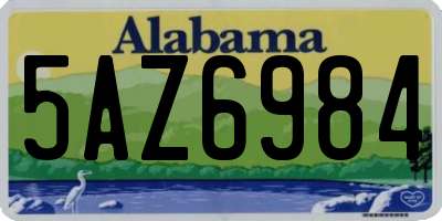 AL license plate 5AZ6984