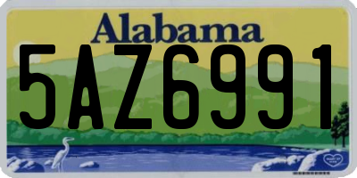 AL license plate 5AZ6991