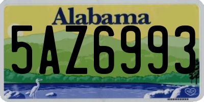 AL license plate 5AZ6993