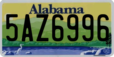 AL license plate 5AZ6996