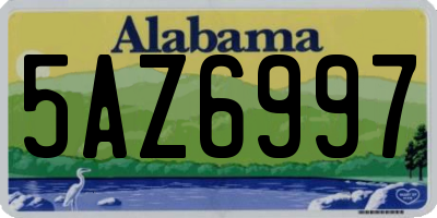 AL license plate 5AZ6997