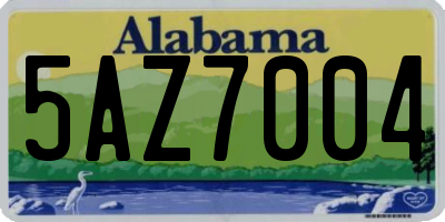 AL license plate 5AZ7004