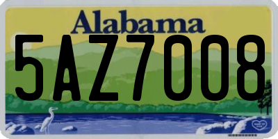 AL license plate 5AZ7008