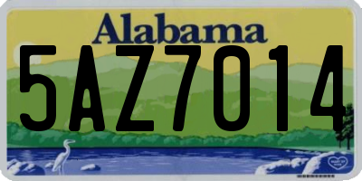 AL license plate 5AZ7014
