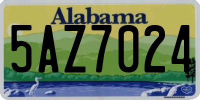 AL license plate 5AZ7024