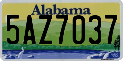 AL license plate 5AZ7037