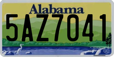 AL license plate 5AZ7041