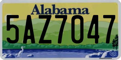 AL license plate 5AZ7047