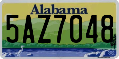 AL license plate 5AZ7048