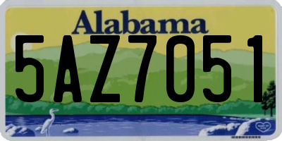 AL license plate 5AZ7051