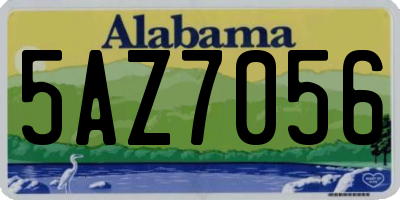 AL license plate 5AZ7056