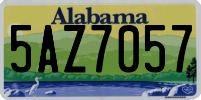 AL license plate 5AZ7057