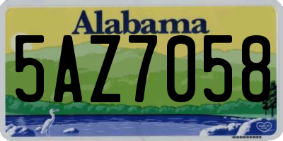 AL license plate 5AZ7058