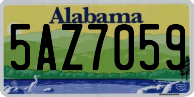 AL license plate 5AZ7059