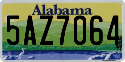 AL license plate 5AZ7064