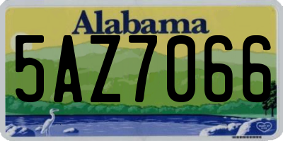 AL license plate 5AZ7066