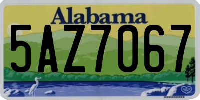 AL license plate 5AZ7067