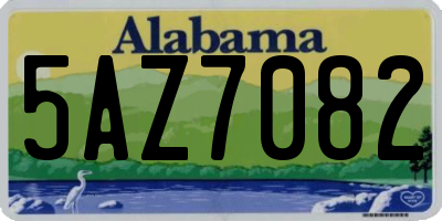 AL license plate 5AZ7082