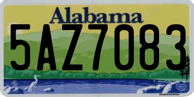 AL license plate 5AZ7083