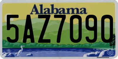 AL license plate 5AZ7090
